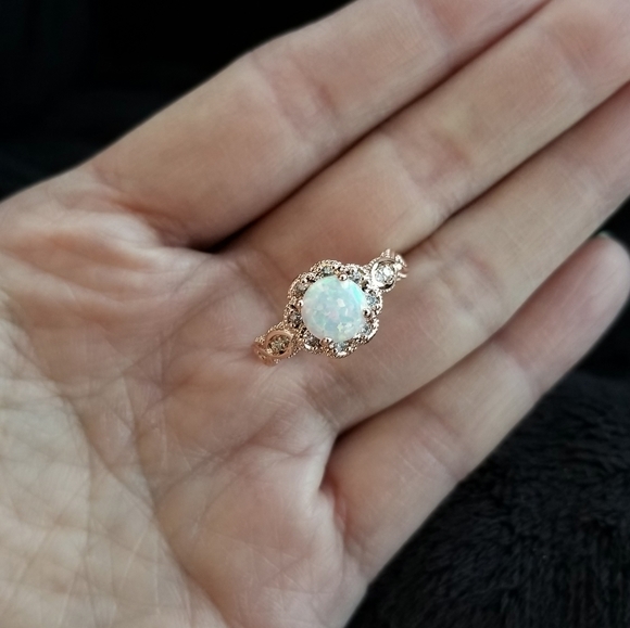 🔥LAST 1🔥NEW ROSE GOLD FIRE OPAL RING - Picture 6 of 11